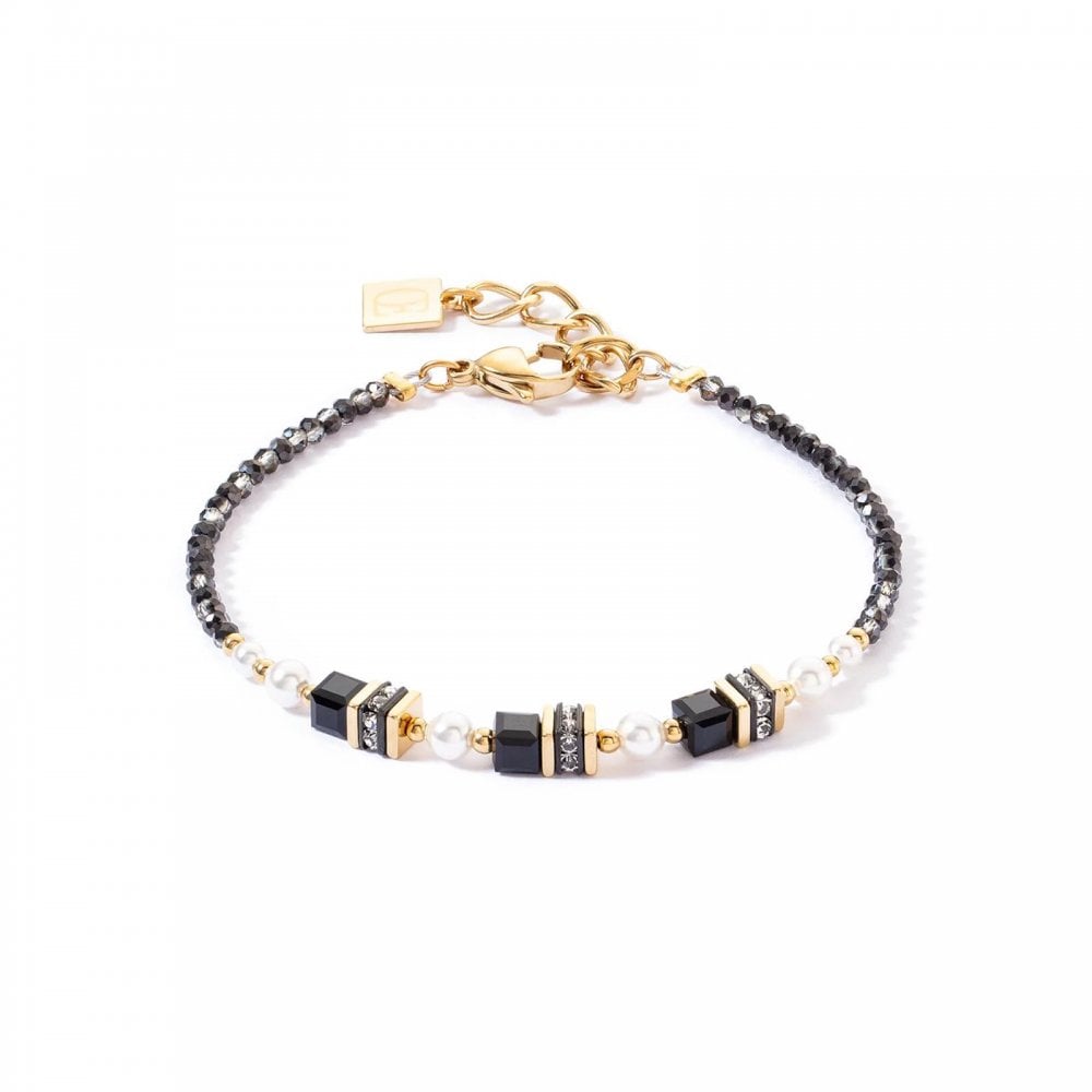 Sparkling Princess gold and black bracelet