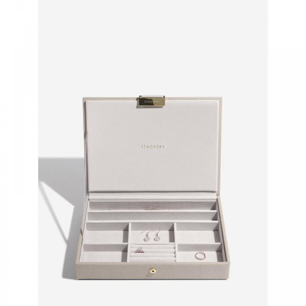 Stackers Classic Lidded Taupe Jewellery Box