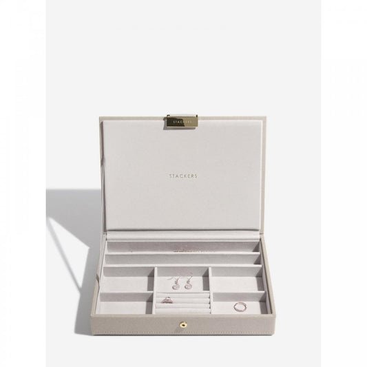 Stackers Classic Lidded Taupe Jewellery Box