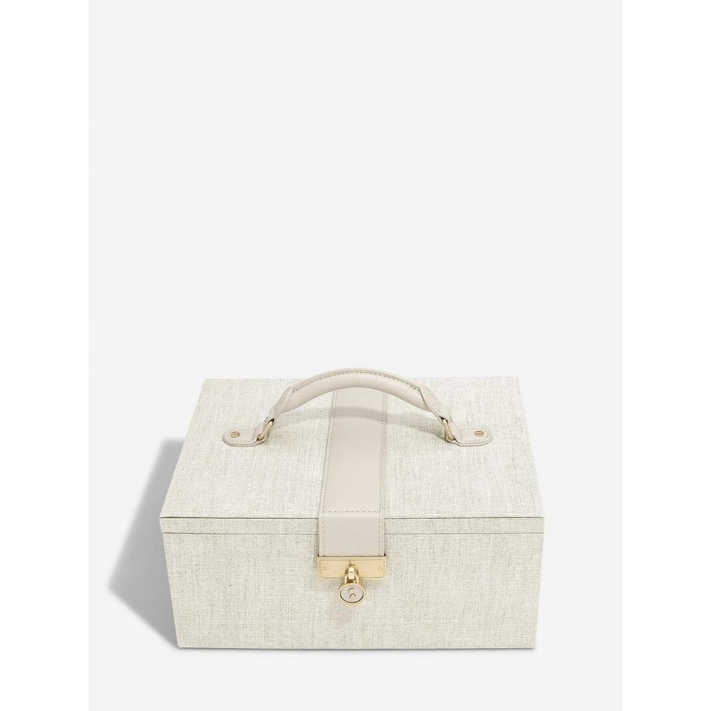 Stackers Linen Oatmeal 2 Tone Jewellery Box