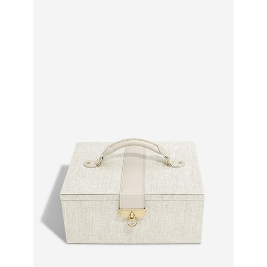 Stackers Linen Oatmeal 2 Tone Jewellery Box
