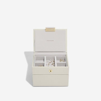 Stackers Oatmeal Micro Jewellery Box Set of 2