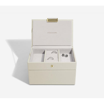 Stackers Oatmeal Mini Jewellery Box Set of 2