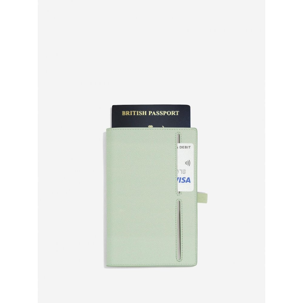 Stackers Passport Holder Sage Green