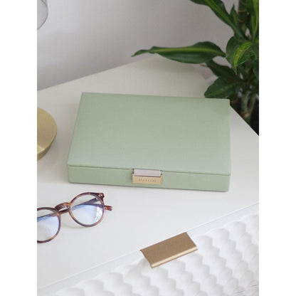 Stackers Sage Green Classic Jewellery Box Lidded