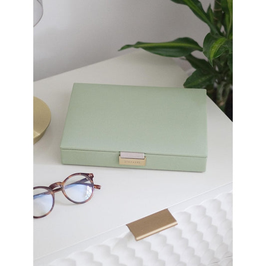 Stackers Sage Green Classic Jewellery Box Lidded
