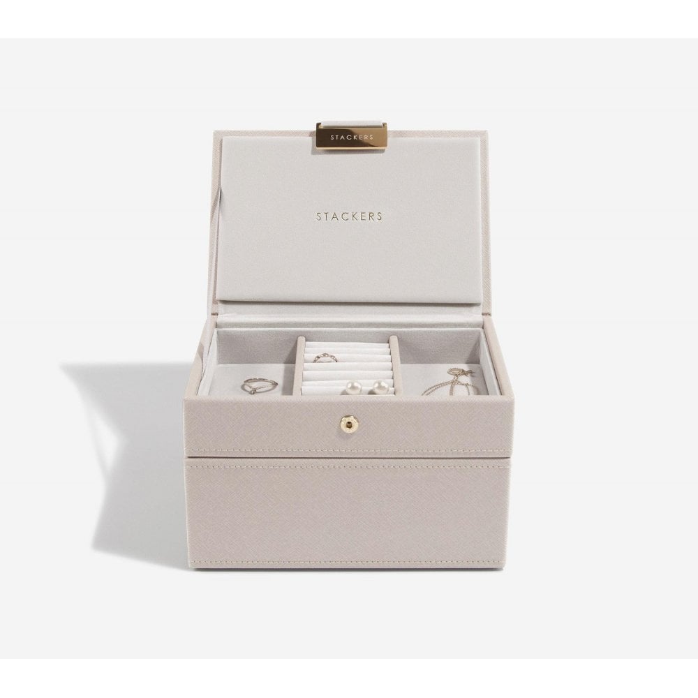 Stackers Taupe Mini Set of 2 Jewellery Box