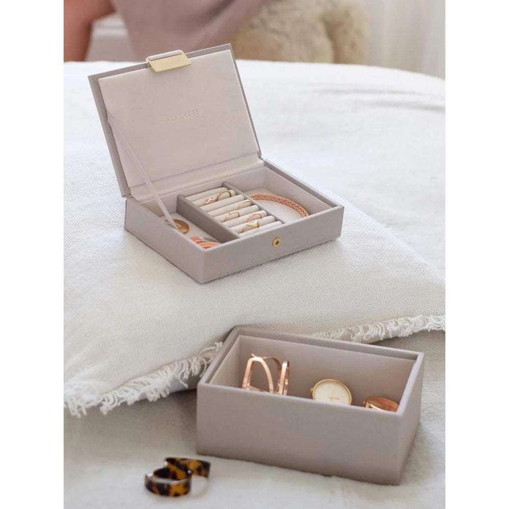 Stackers Taupe Mini Set of 2 Jewellery Box