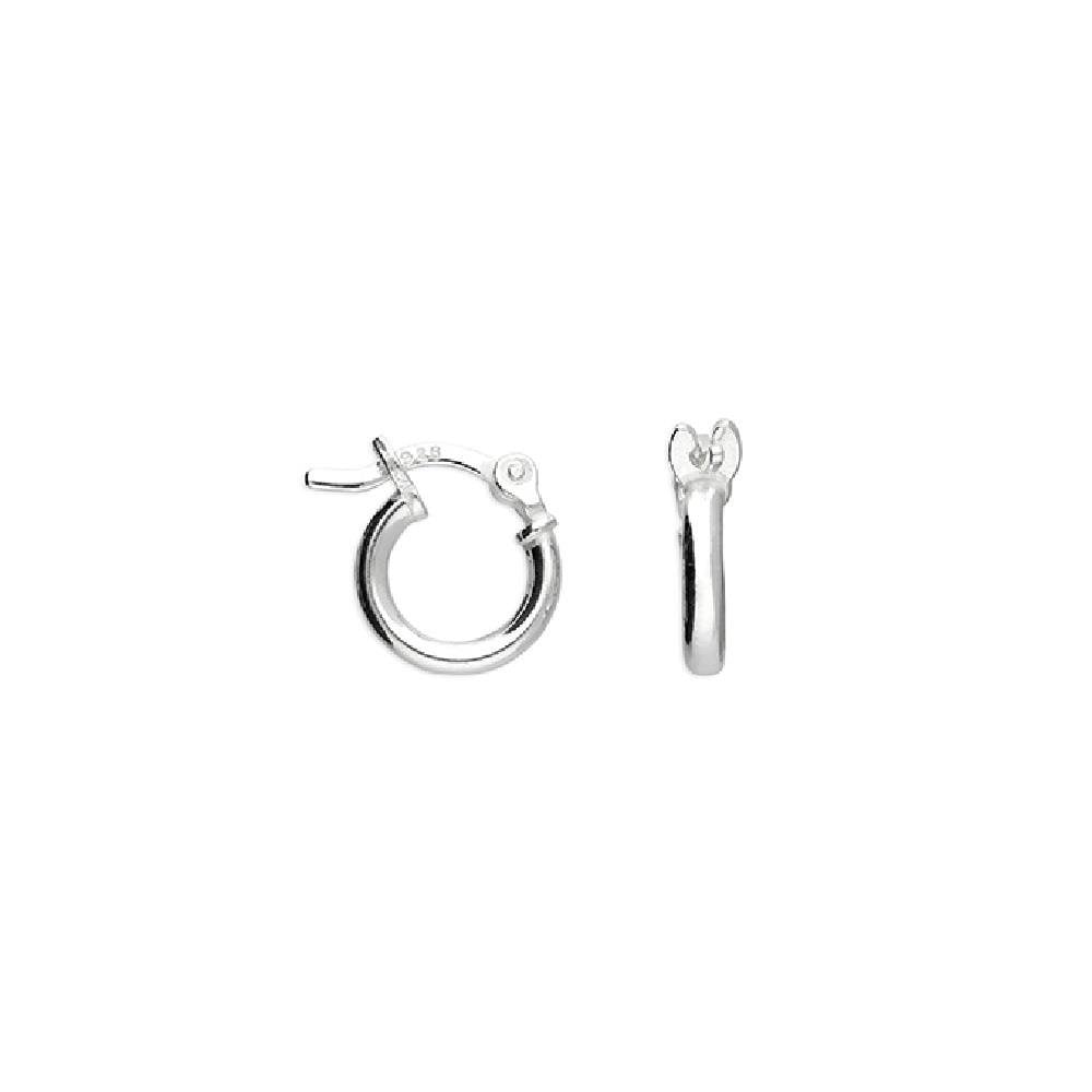 Sterling Silver 10mm Creole Hinged Hoops