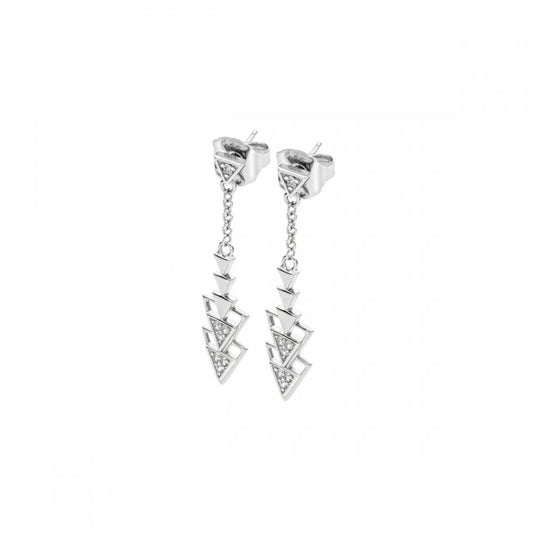 Sterling Silver Art Deco Triangle Earrings