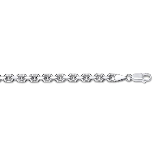 Sterling Silver Diamond Cut Cable Chain 20"