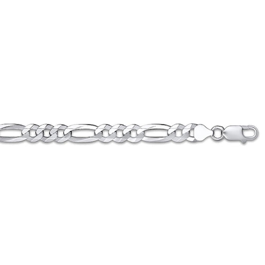 Sterling Silver Flat Figaro Chain 20"
