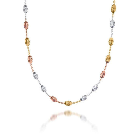 Sterling Silver Gold Plate Mixed 20" Bobble Chain