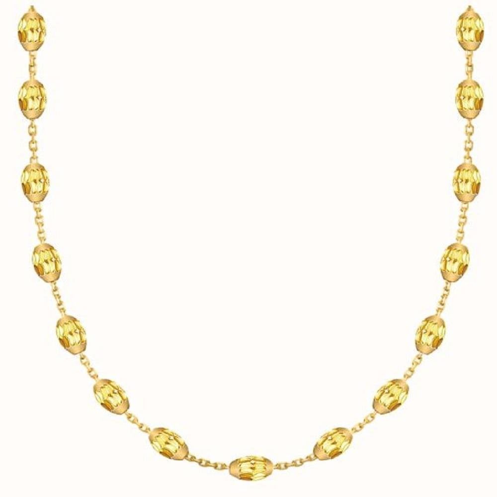 Sterling Silver Gold Plated Bobble Chain 16"