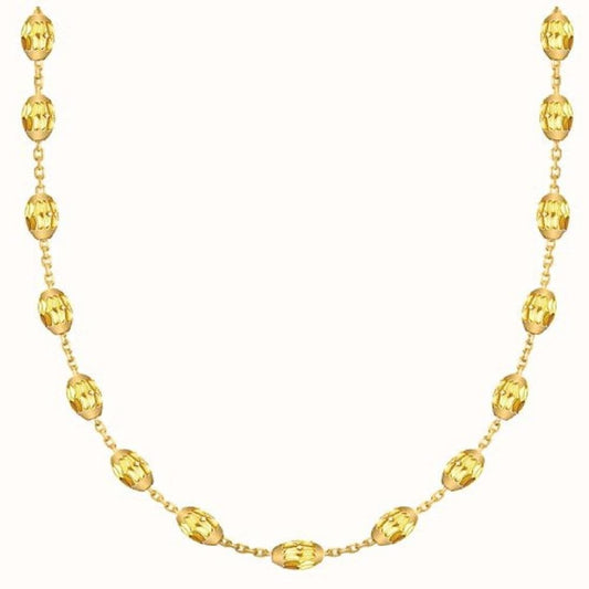 Sterling Silver Gold Plated Bobble Chain 16"