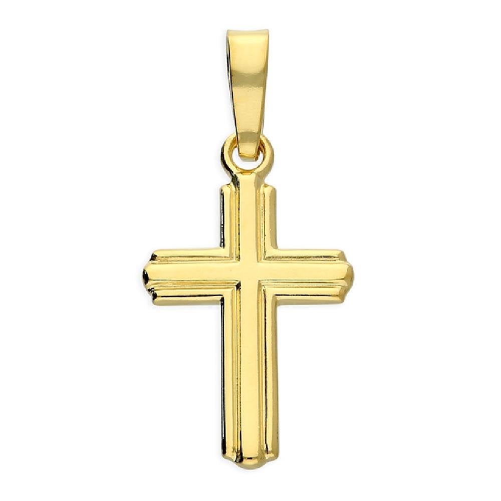 Sterling Silver Gold Plated Cross
