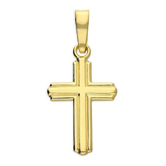 Sterling Silver Gold Plated Cross