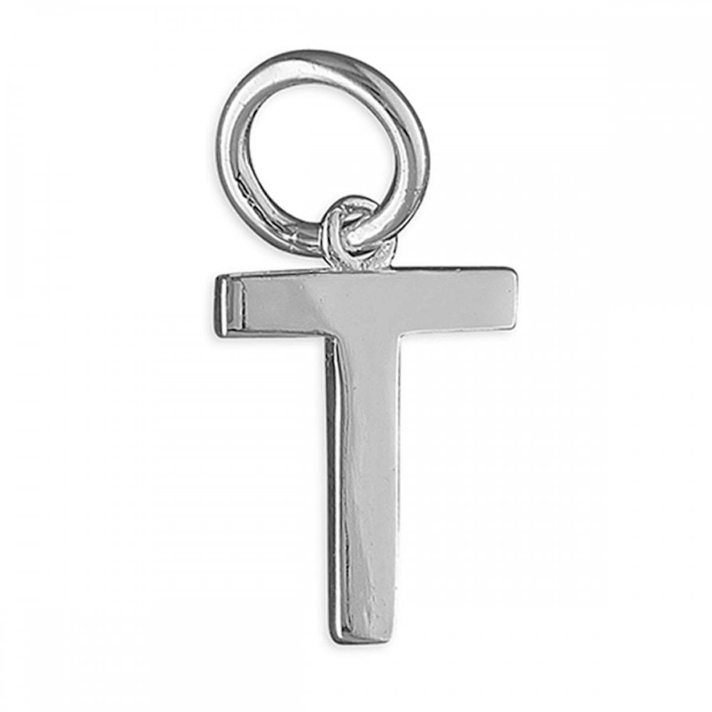 Sterling Silver Initial T Pendant