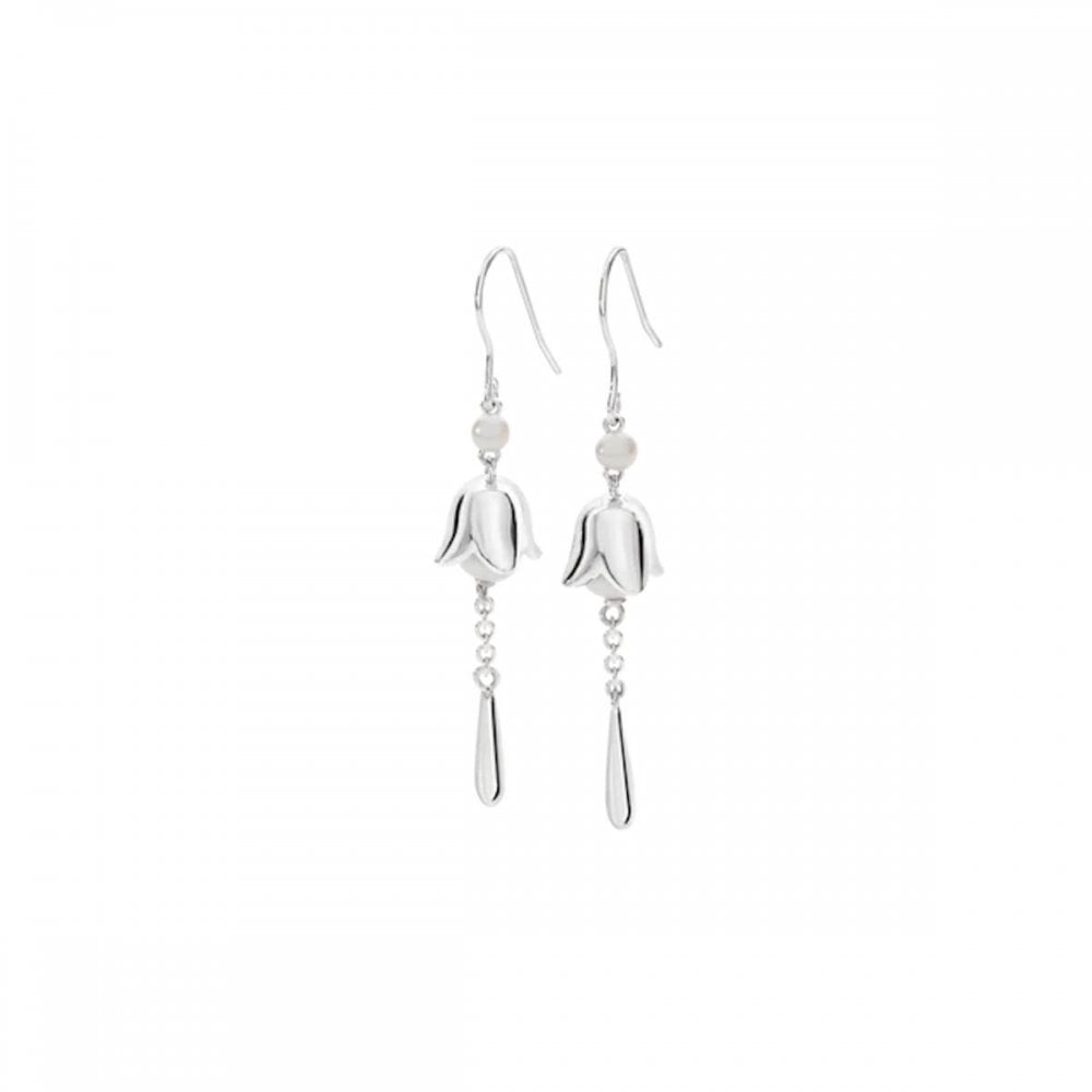 Sterling Silver Lily of the Valley Pearl Earrings