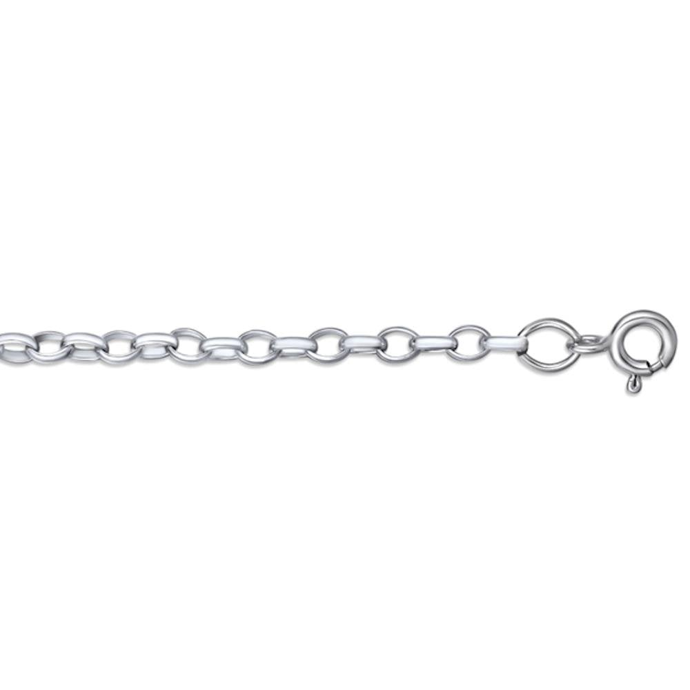 Sterling Silver Oval Blecher Chain 22"