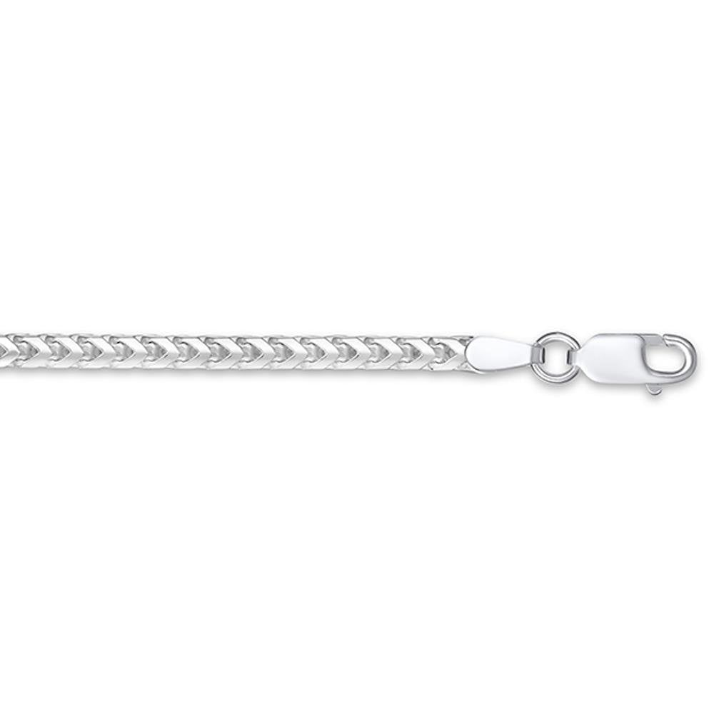 Sterling Silver Oval Franco Chain 18"