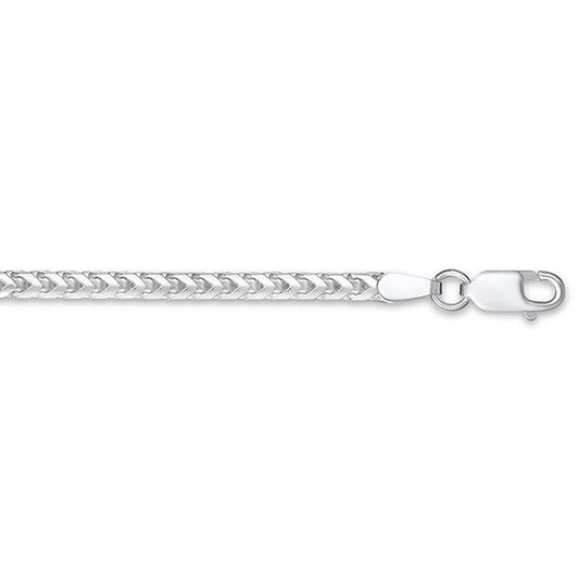 Sterling Silver Oval Franco Chain 18"
