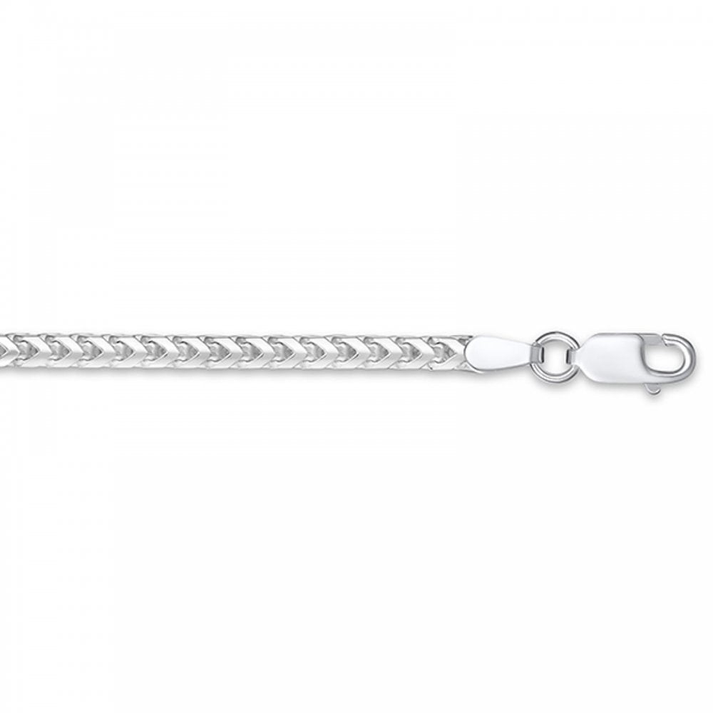 Sterling Silver Oval Franco Chain 22"