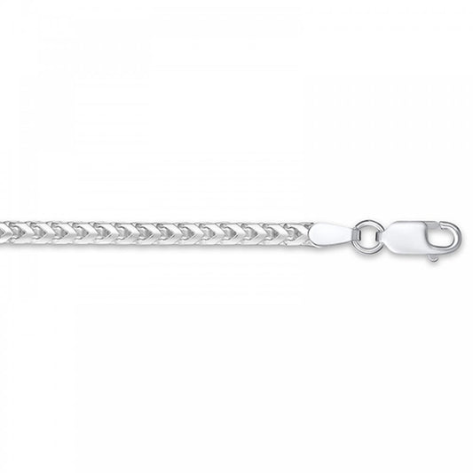 Sterling Silver Oval Franco Chain 22"