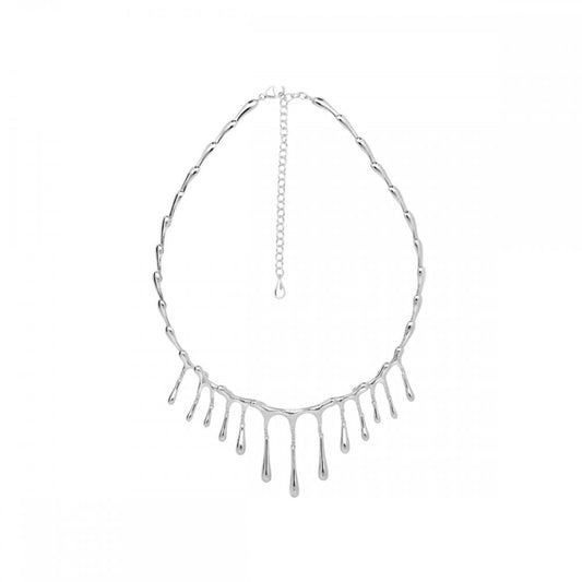 Sterling Silver Short Multi Drop Necklace