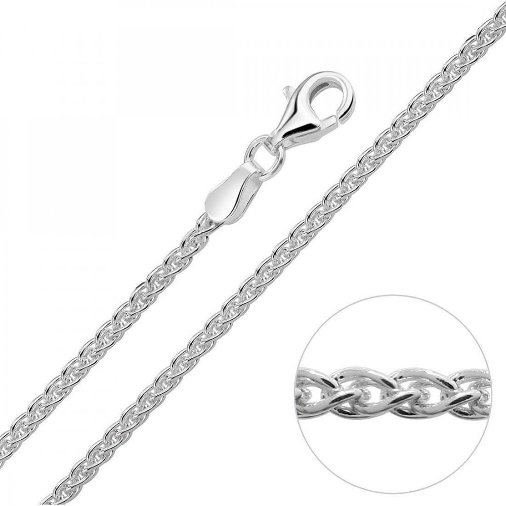 Sterling Silver Spiga Chain 18"