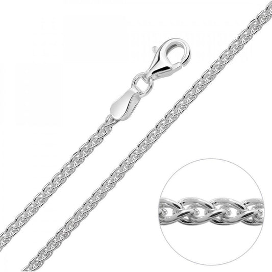 Sterling Silver Spiga Chain 18"