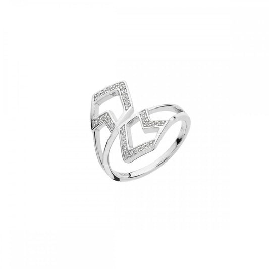 Sterling Silver Tie Ring Size Q