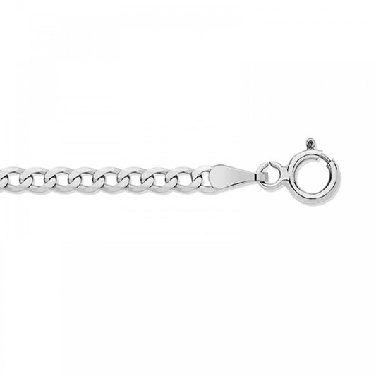 Sterling Silver Ultra Flat Curb Chain 20"