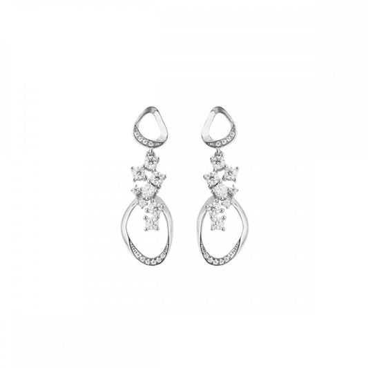 Sterling Silver Volcan White Topaz Earrings