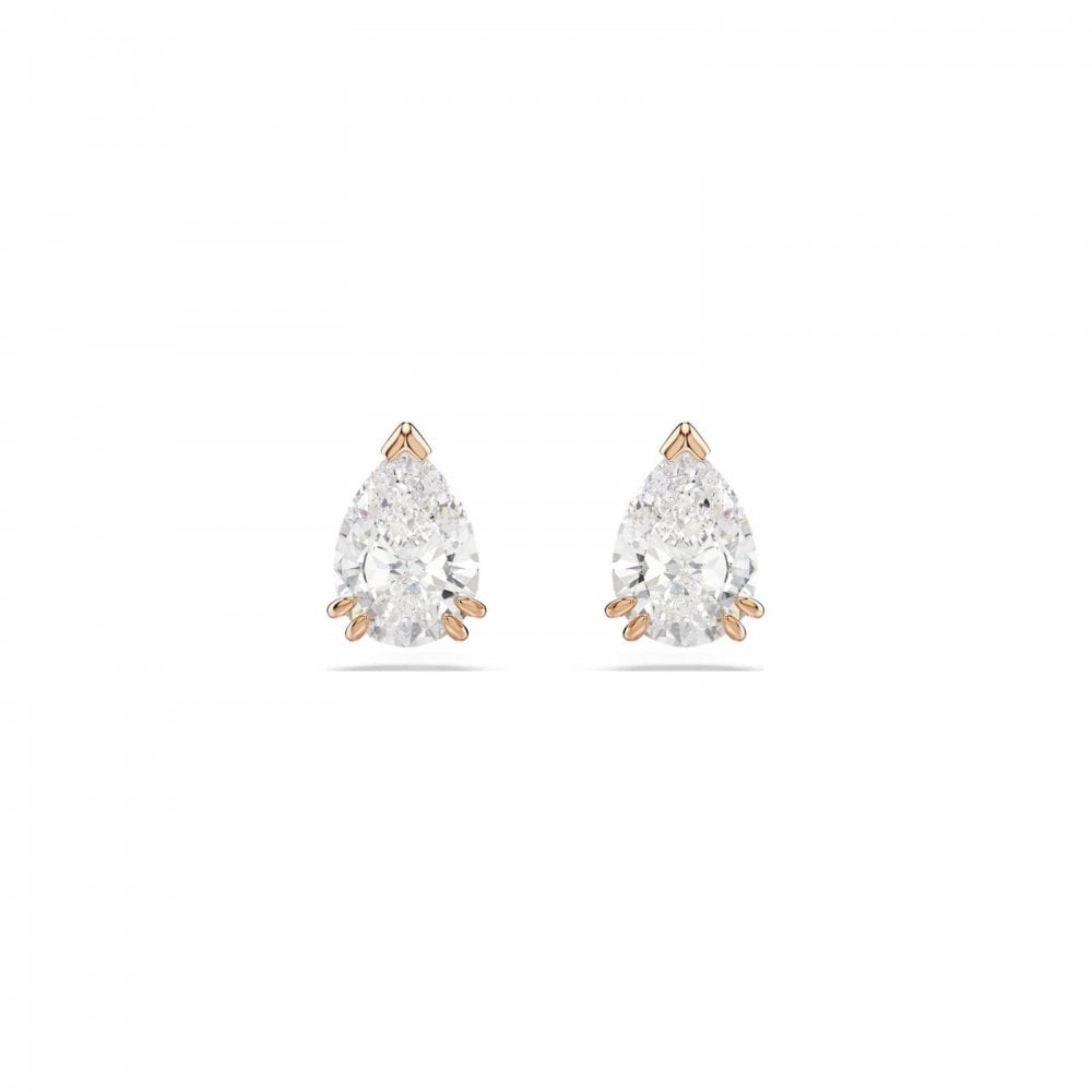 Stilla Pear Shape Rose Tone Stud Earrings