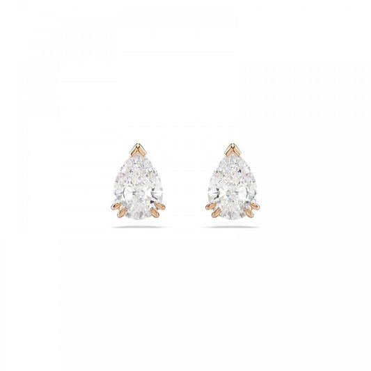 Stilla Pear Shape Rose Tone Stud Earrings