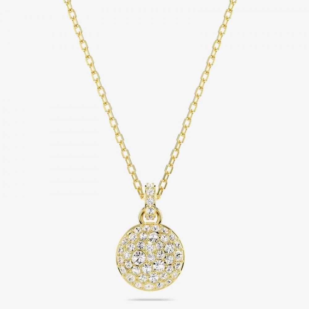Sublima Gold Plated White Crystal Necklace