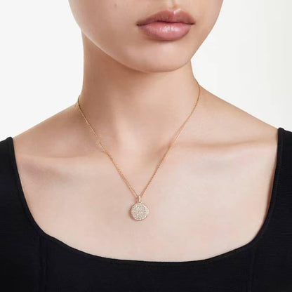 Sublima Gold Plated White Crystal Necklace