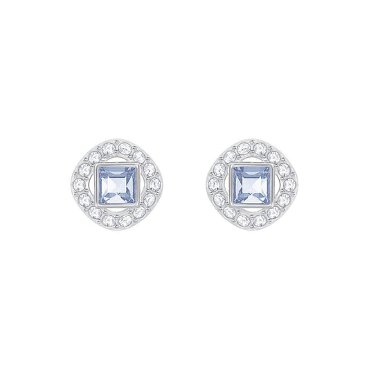Swarovski Angelic Square Blue Stud Earrings