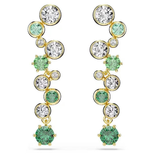 Swarovski Constella Green Drop Earrings