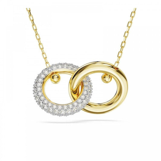 Swarovski Dextera Interlocking loop White, Gold-tone plated Pendant