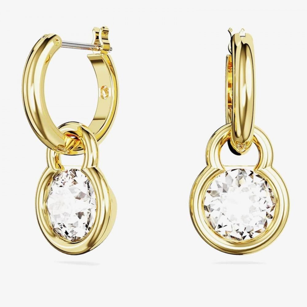 Swarovski Dextera Mini Hoop Gold Tone Earrings
