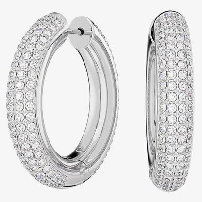 Swarovski Dextera Pave Crystal Hoop Earrings