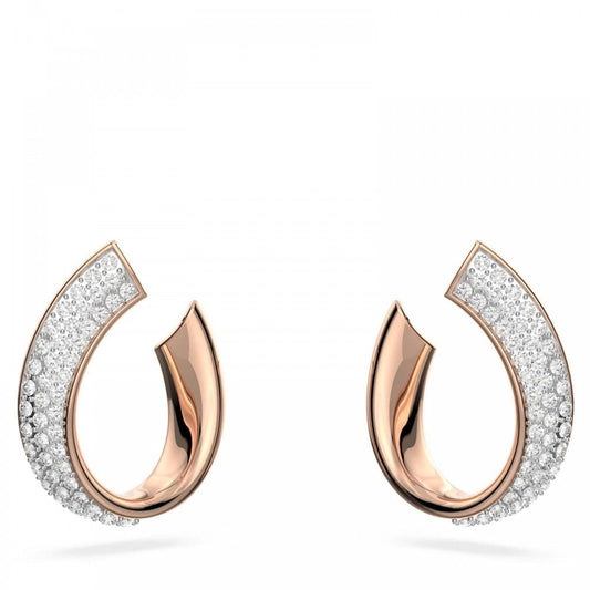 Swarovski Exist Hoop Rose Tone Earrings