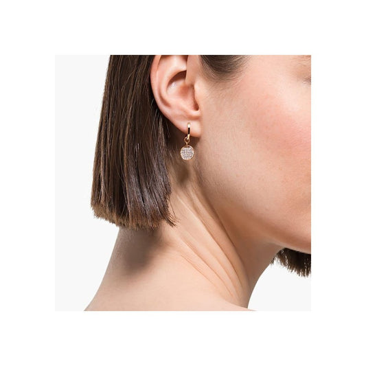 Swarovski Ginger Rose Tone Mini Hoop Earrings