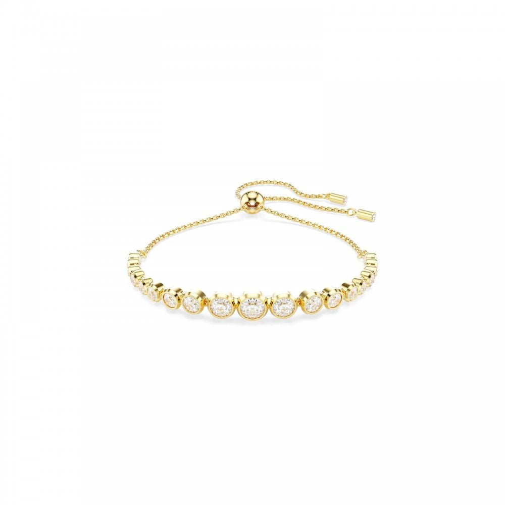 Swarovski Imber Gold Tone Tennis Bracelet Size M