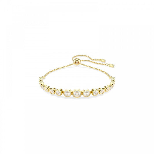Swarovski Imber Gold Tone Tennis Bracelet Size M