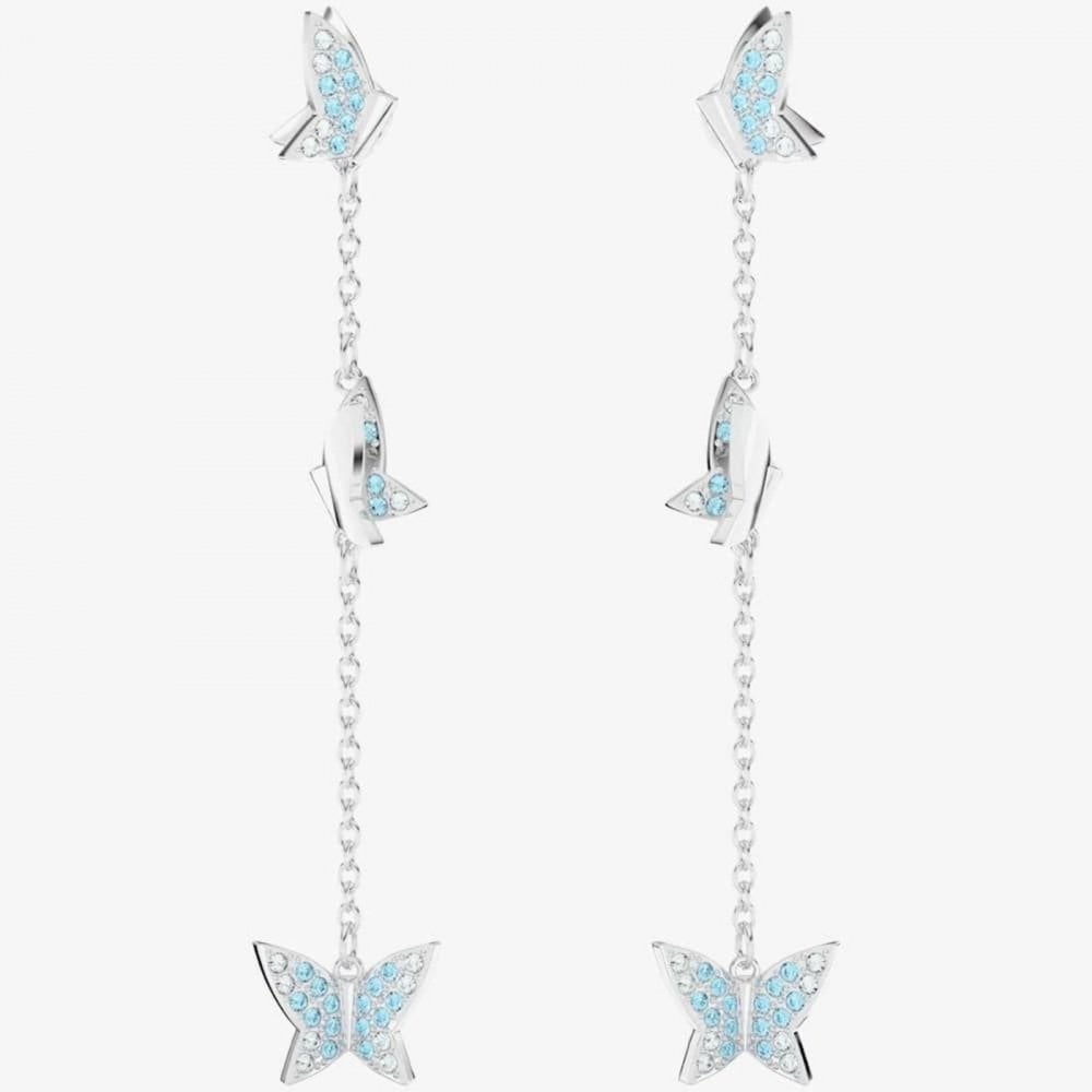 Swarovski Lilia Blue Butterfly Drop Earrings