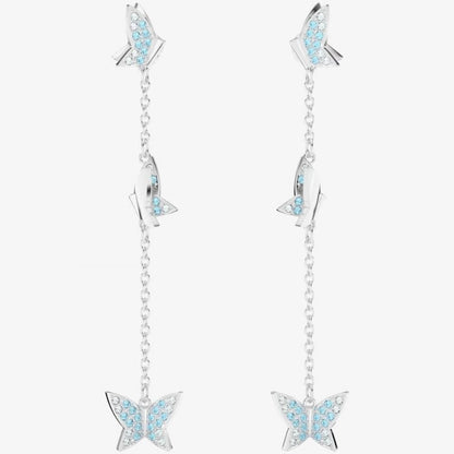 Swarovski Lilia Blue Butterfly Drop Earrings