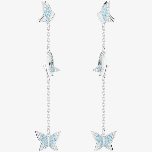 Swarovski Lilia Blue Butterfly Drop Earrings